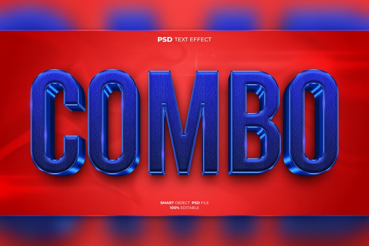 Combo 3D editable text effect example image 1