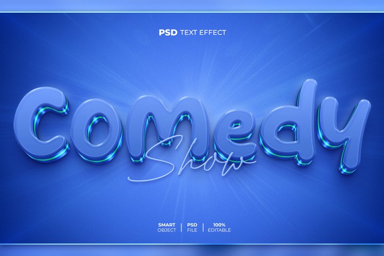Comedy 3D editable text effect