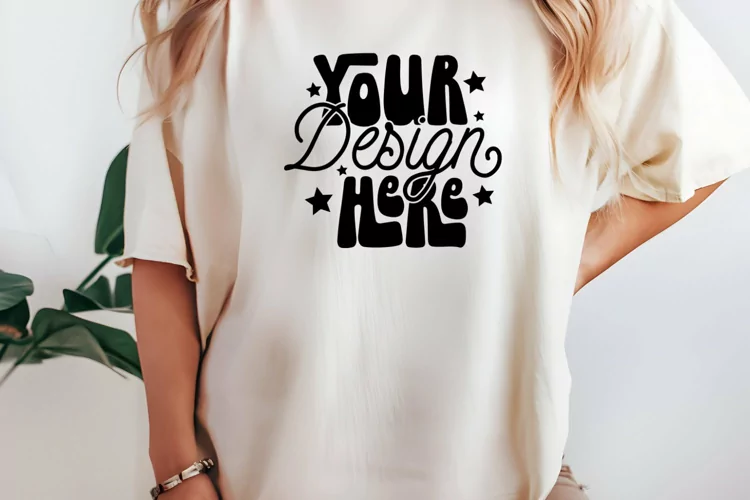 Comfort Colors 1717 Ivory Shirt Mockup - Oversized Mockup