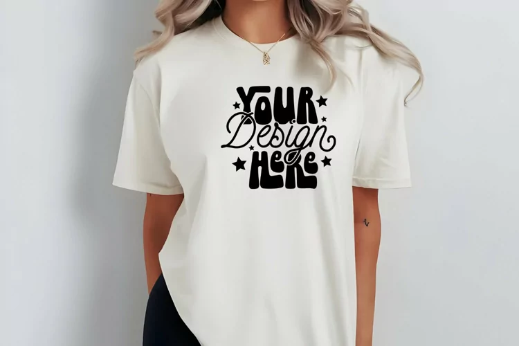 Comfort Colors C1717 Ivory Shirt Mockup, Tshirt Mockup,