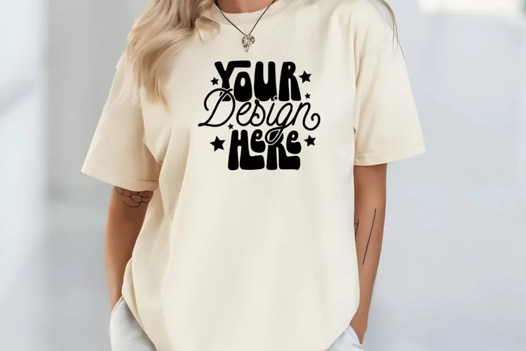 Comfort Colors C1717 Ivory Shirt Mockup, Tshirt Mockup,