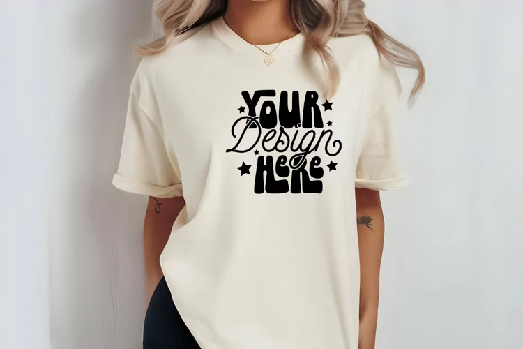 Comfort Colors C1717 Ivory Shirt Mockup, Tshirt Mockup,