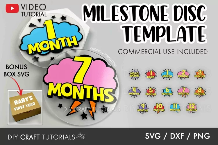 Baby Milestone SVG | Comic Baby Milestones