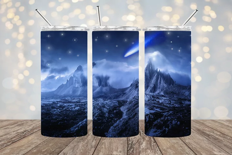 Comet In The Moutains - 20oz Sublimation - PhotoShop Design