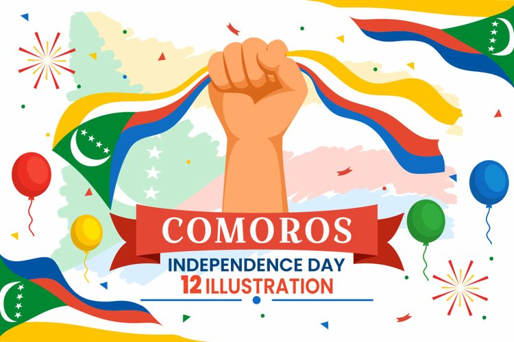 12 Comoros Independence Day Illustration