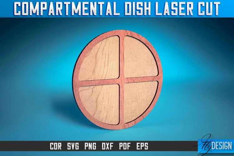 Compartmental Dish Laser Cut SVG | Tray Laser Cut SVG Design