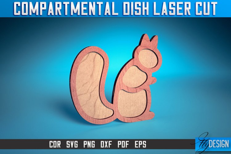 Compartmental Dish Laser Cut SVG | Tray Laser Cut SVG Design example image 1