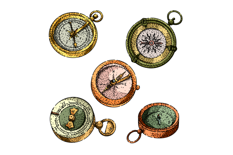 compass set sketch hand drawn