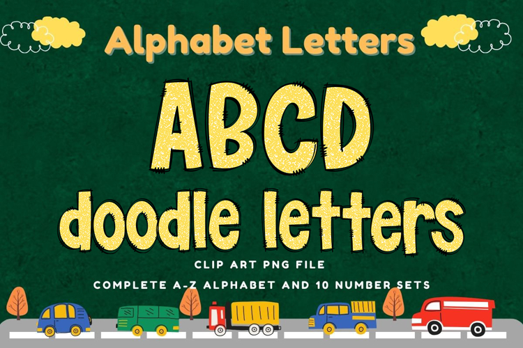 Composition Notebook Alphabet Back To School Doodle Letters