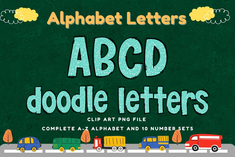 Composition Notebook Alphabet Back To School Doodle Letters