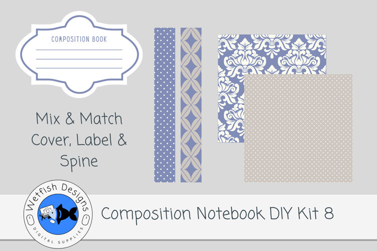 Canva Composition Notebook Template 8 example image 1