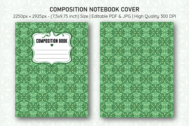 Ogee Pattern Compostion Notebook Cover
