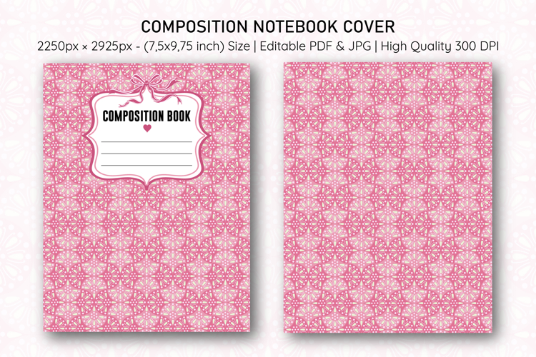Ogee Pattern Compostion Notebook Cover | Notebook Cover