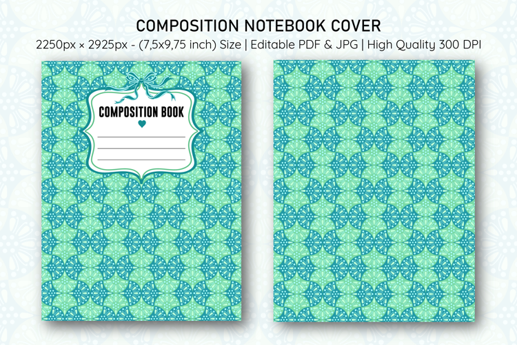 Ogee Pattern Compostion Notebook Cover | Notebook Cover