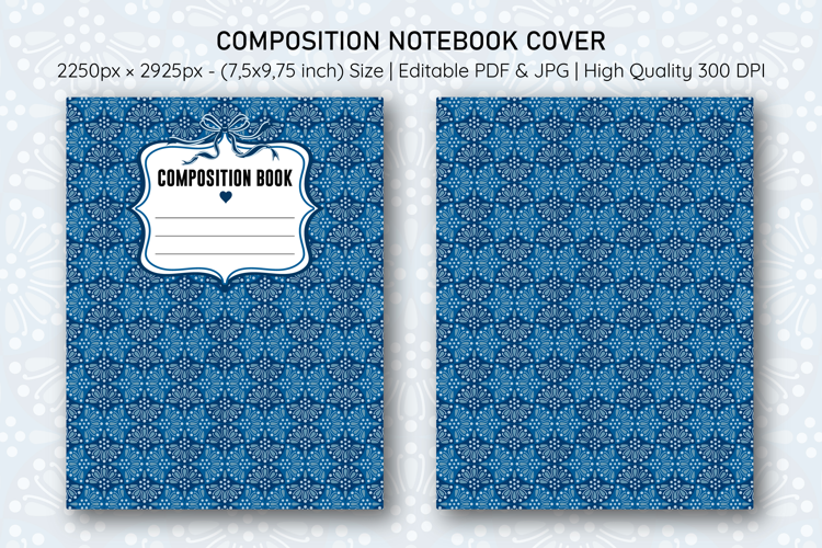 Ogee Pattern Compostion Notebook Cover | Notebook Cover
