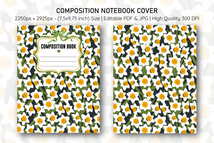 Daffodil Flower Composition Notebook Cover | Notebook Cover