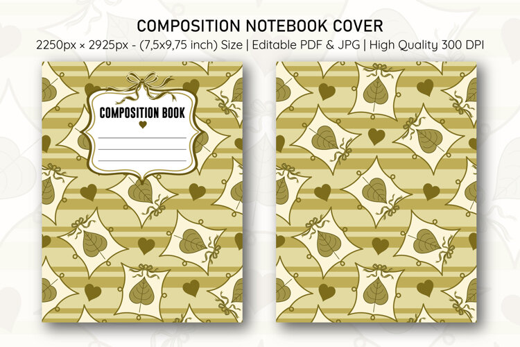 Fall Coquette Composition Notebook Cover | Notebook Cover example image 1