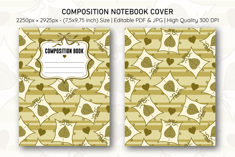 Fall Coquette Composition Notebook Cover | Notebook Cover