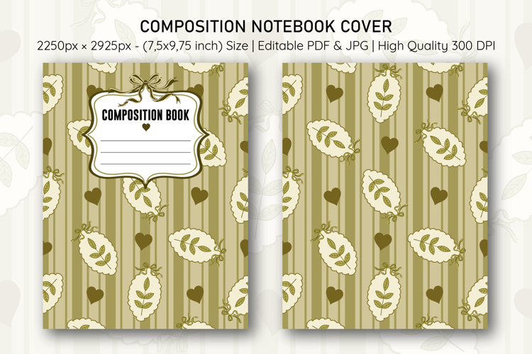 Fall Coquette Composition Notebook Cover | Notebook Cover