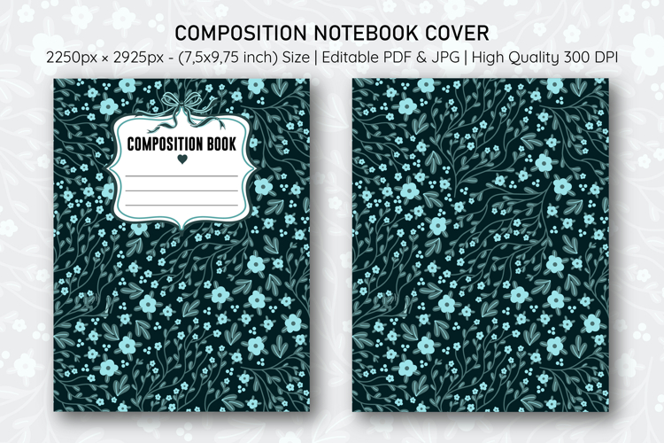 Floral Compostion Notebook Cover | Notebook Cover