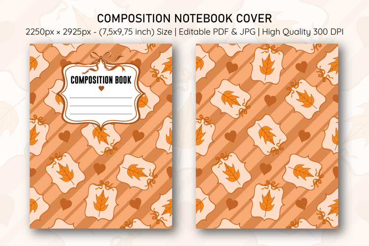 Fall Coquette Composition Notebook Cover | Notebook Cover