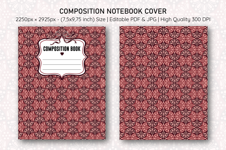 Ogee Pattern Compostion Notebook Cover | Notebook Cover