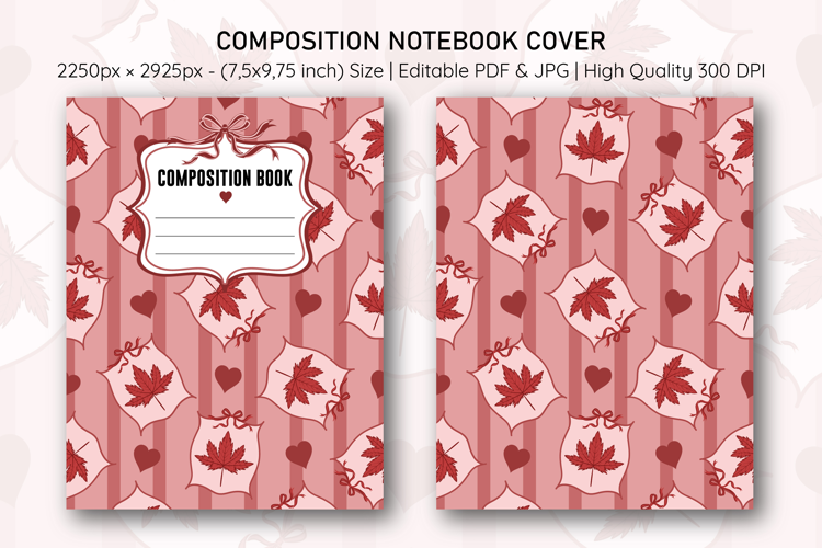 Fall Coquette Composition Notebook Cover | Notebook Cover