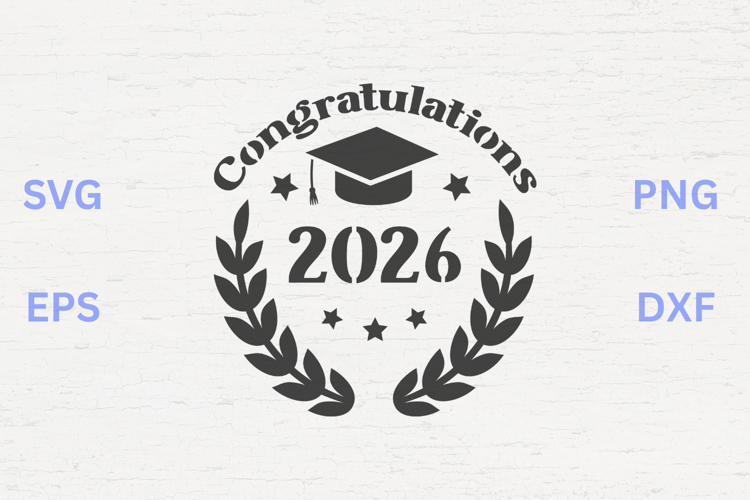 Congratulations Graduation 2026 SVG example image 1