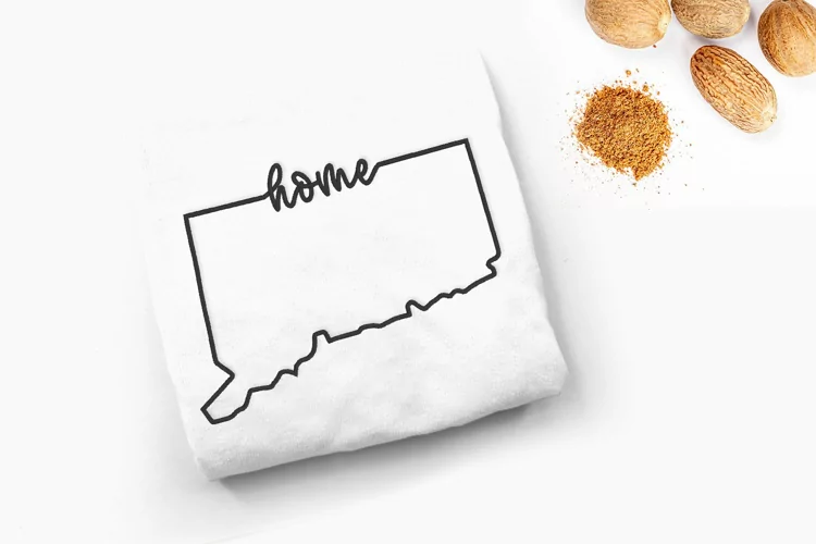 Connecticut Outline - Love Your Home State Embroidery Design