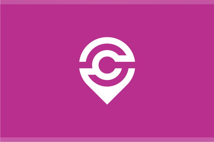 Connect pin - Letter C Logo template