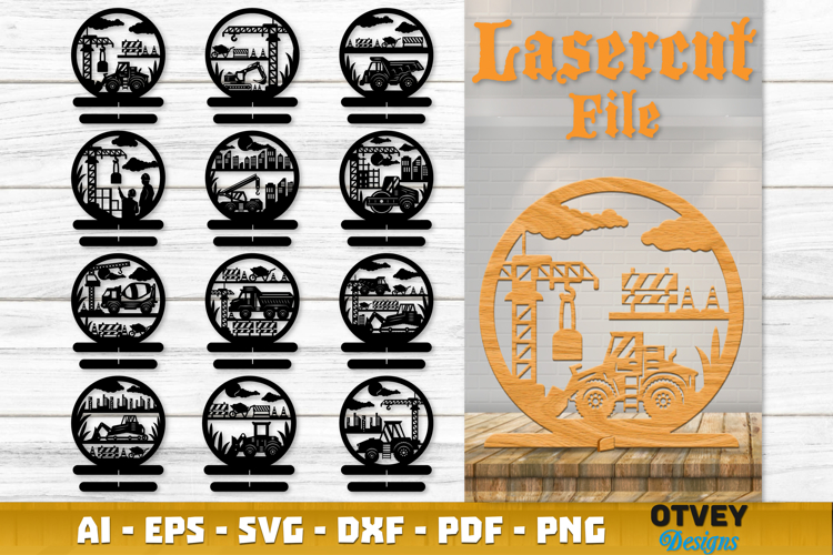 Stand Construction Scene Lasercut BUNDLES