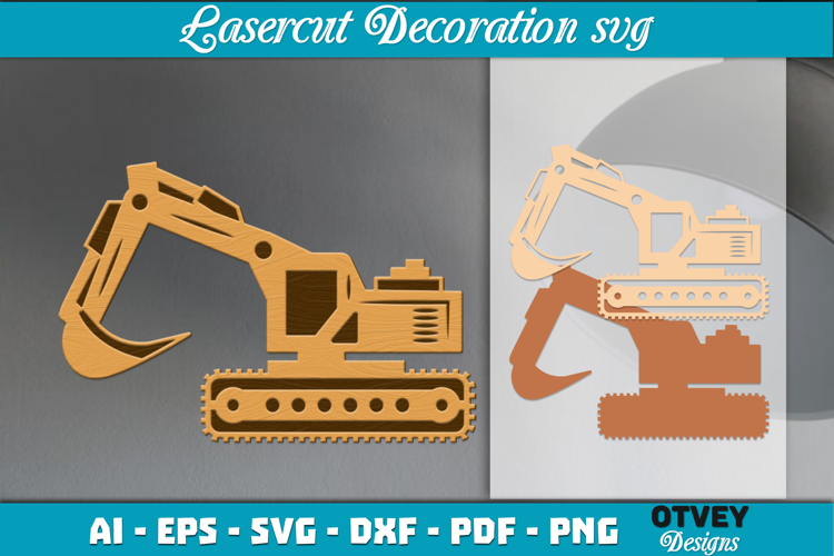 Construction Truck Lasercut Decoration SVG