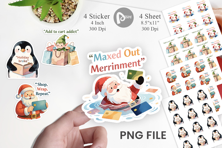 Sticker Consumerism and Spending Satire Quotes