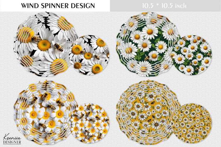 Daisy Design| Wild Flowers| Summer Wind Spinner Design example image 1