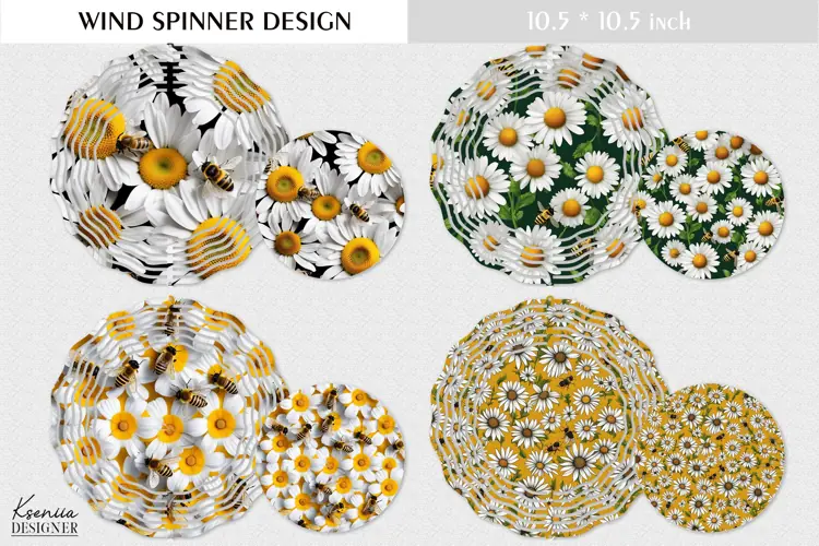 Daisy Design| Wild Flowers| Summer Wind Spinner Design