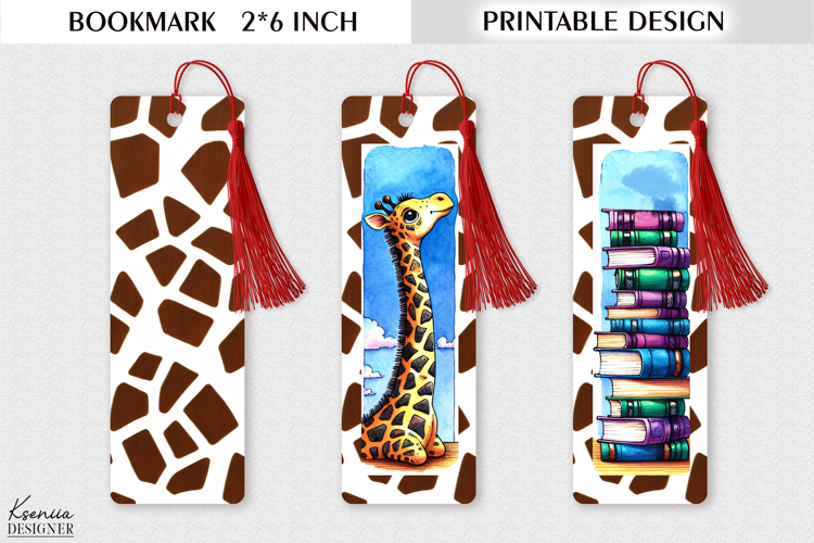 Watercolor Cartoon Printable Bookmark |Funny Kids Bookmark