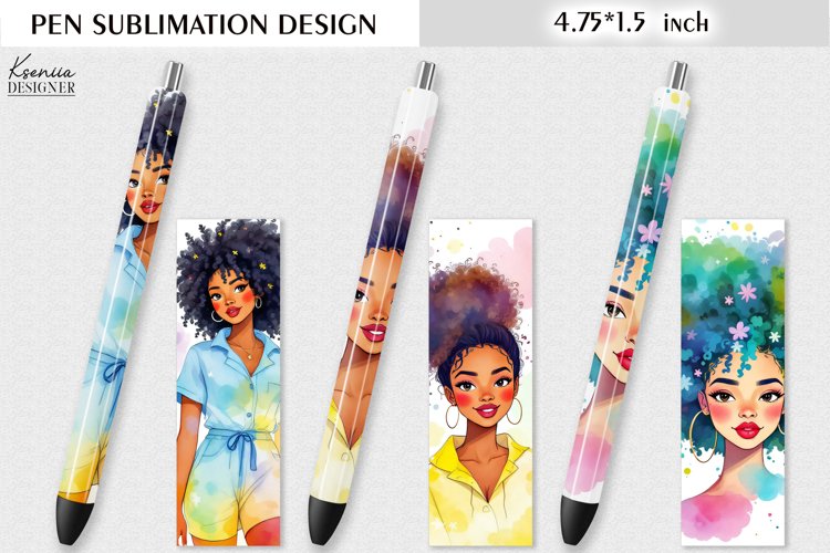 Fashion Girl |Watercolor Pen Wraps example image 1