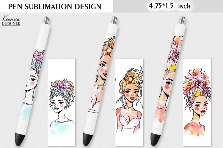 Fashion Girl |Watercolor Pen Wraps