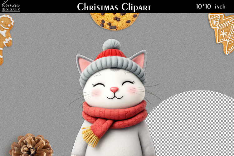 Cozy Christmas Felted Clipart Collection|Winter Knitted Art