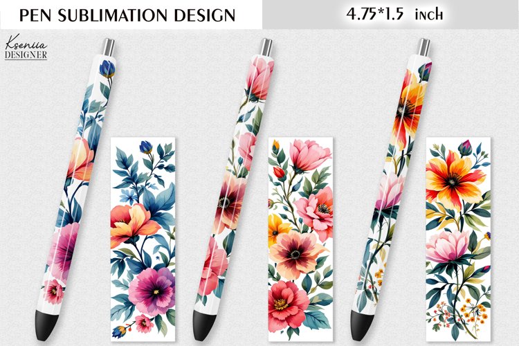 Summer Flower|Floral Vintage| |Watercolor Pen Wraps