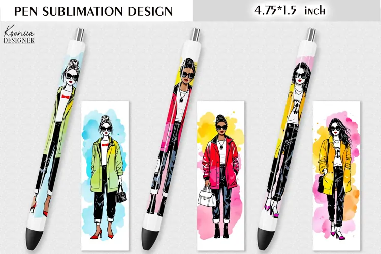 Fashion Girl |Watercolor Pen Wraps