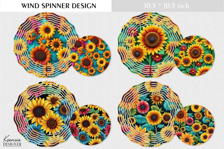 Sunflower Design| Summer Wind Spinner Design