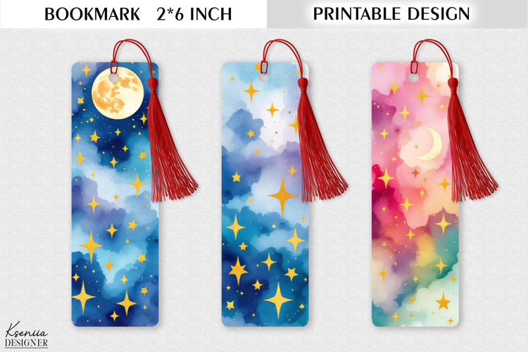 Mystic Tarot Design| Celestial and Cosmic Printable Bookmark