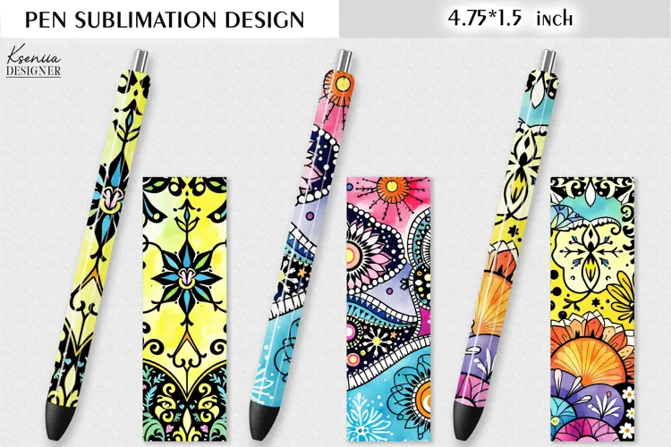 Colorful Ethnic Design|Watercolor Pen Wraps