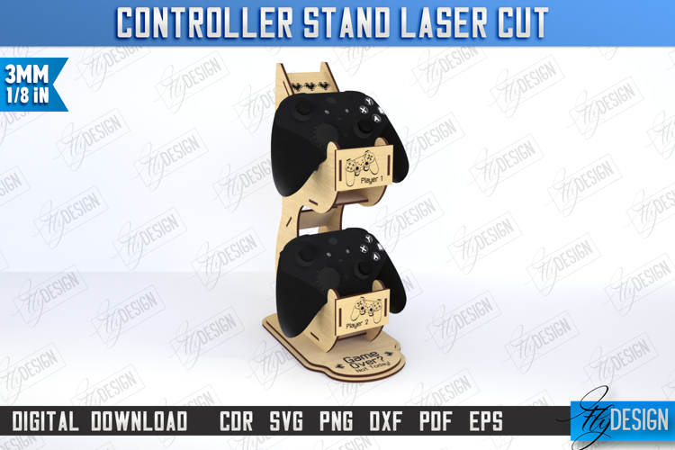 Stand for Two Gamepads Laser Cut | Controllers Holder | CNC