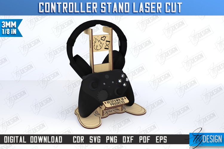 Stand for Gamepad and Headphone Laser Cut| Gamer Design |CNC