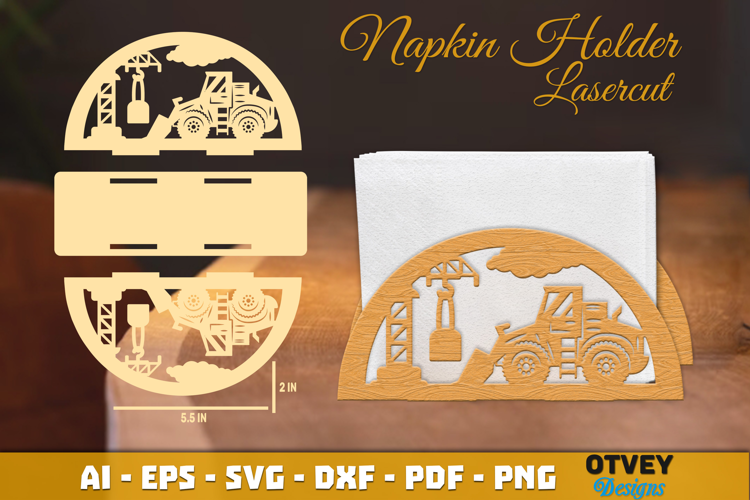 Contruction Napkin Holder Lasercut