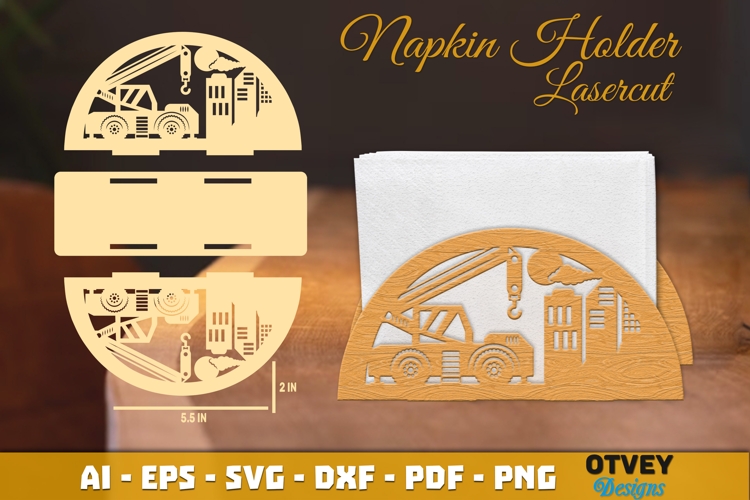 Contruction Napkin Holder Lasercut
