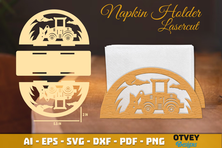 Contruction Napkin Holder Lasercut