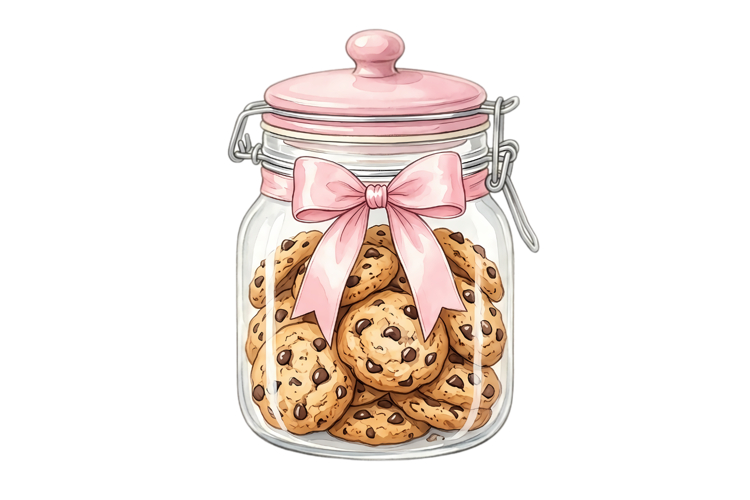 Cookie Jar Png| Pink Baking Png example image 1